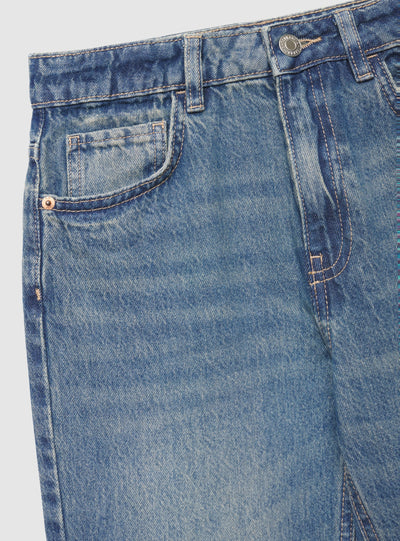 Jeans relaxed a tinta unita