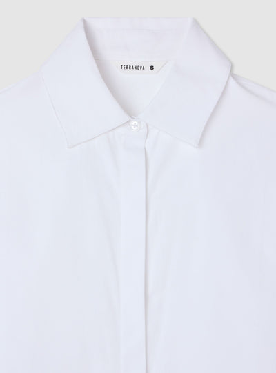 Camicia ampia in popeline