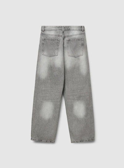 Jeans super baggy a tinta unita
