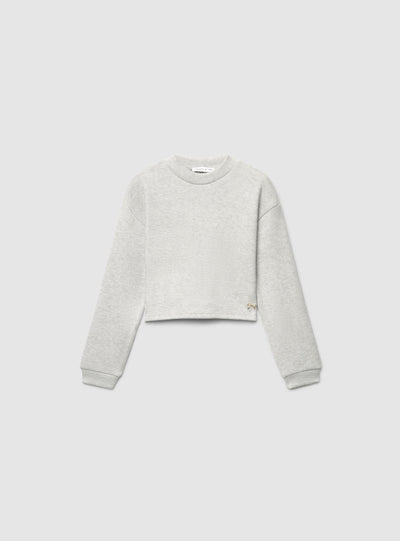 Maglia crop a tinta unita