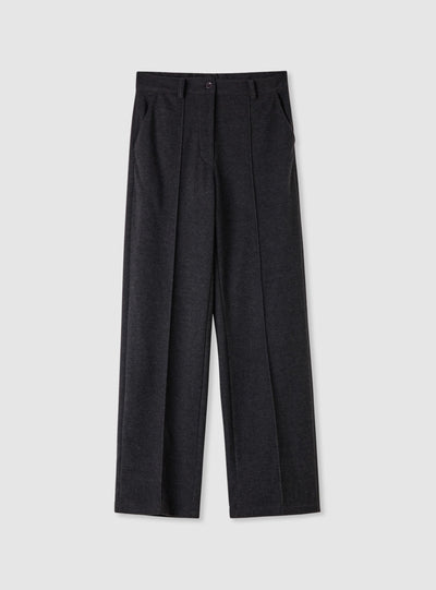 Pantaloni wide leg con nervatura