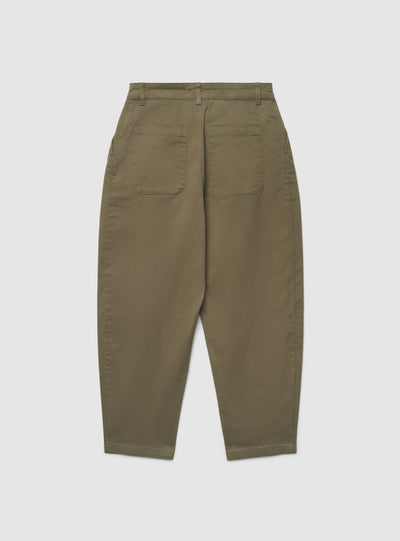 Pantaloni balloon a tinta unita con pinces