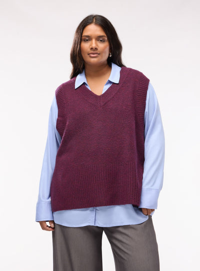 Gilet in maglia con scollo a V