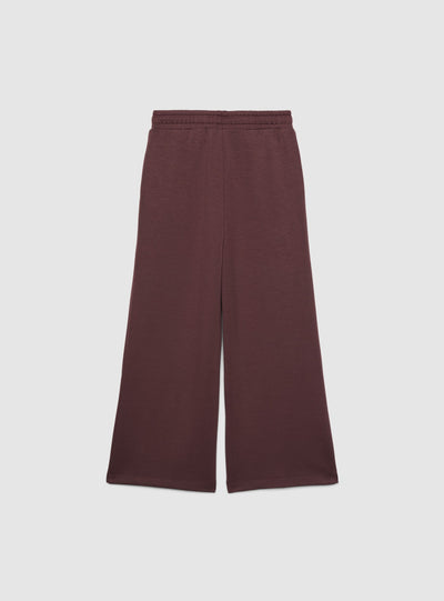 Pantaloni tuta maxi a tinta unita con coulisse