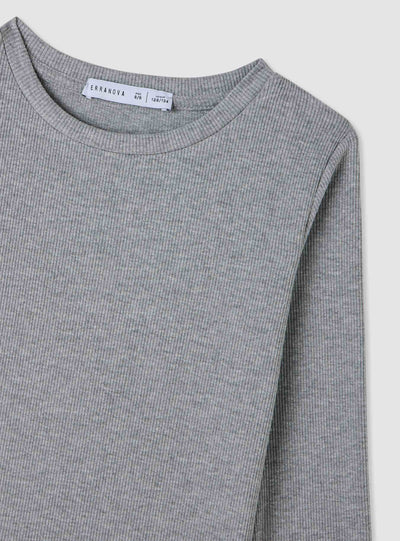 Ribbed long-sleeve T-shirt