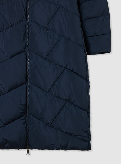 Parka imbottito lungo con cappuccio