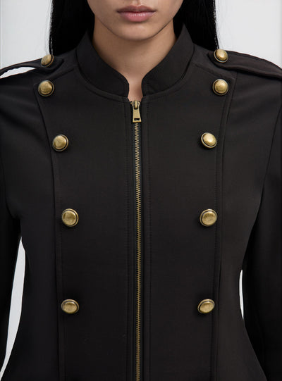 Giacca corta stile militare con zip
