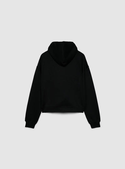 Felpa over con cappuccio e zip