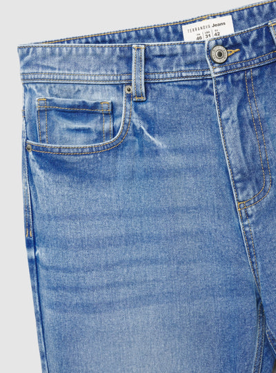 Jeans straight a tinta unita