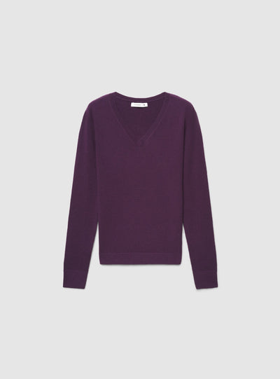 Maglia con scollo a V a tinta unita