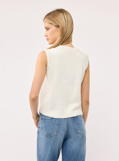 Gilet in maglia a trecce
