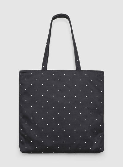 Shopper a pois con doppi manici