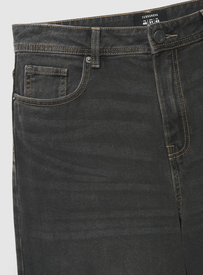 Jeans super baggy a tinta unita