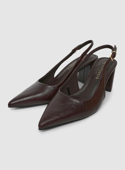 Décolleté slingback con punta affusolata