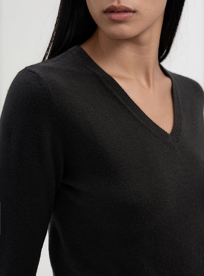Pull à col en V uni