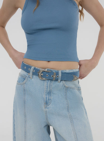 Cintura in denim stile western