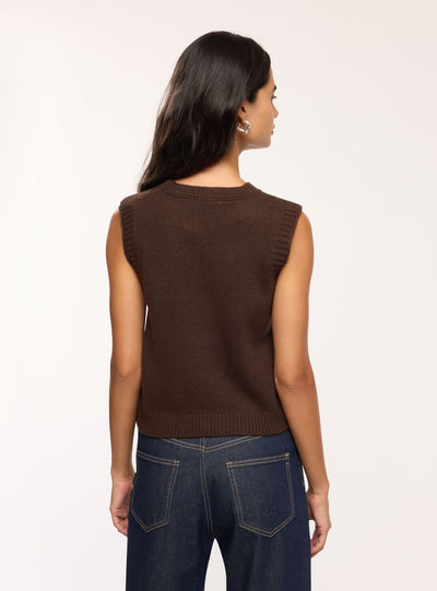 Gilet in maglia a trecce