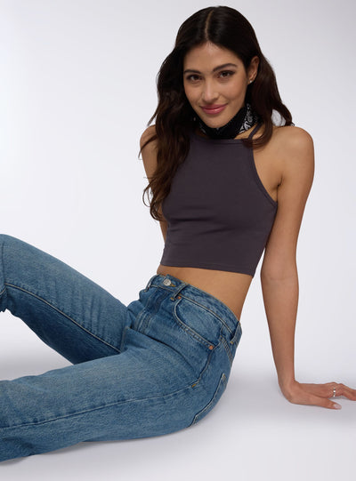Jeans straight acid wash