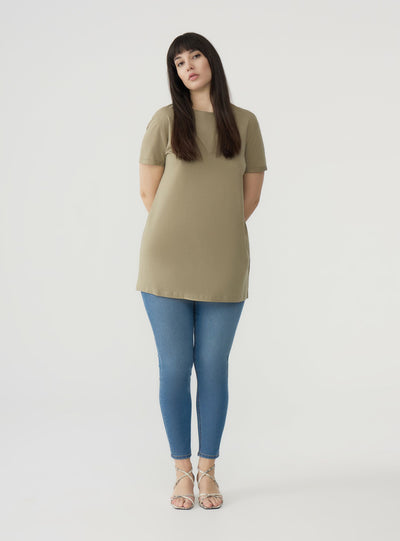 Plain colour maxi T-shirt