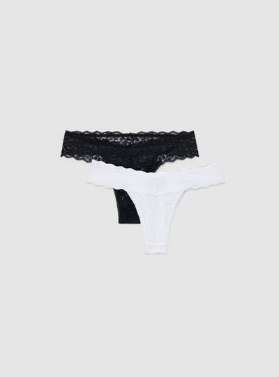 Pack 2 slip brasiliana v-shape in pizzo