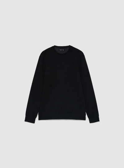Long-sleeve crew neck plain T-shirt