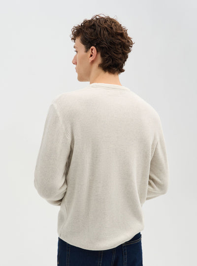 Maglia girocollo a punto mosso