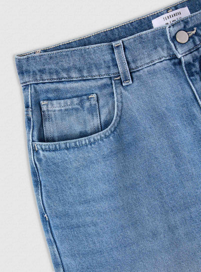 Pantalone Jeans Corto Tinta Unita