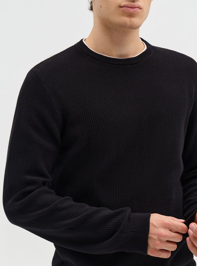 Maglia girocollo a punto mosso