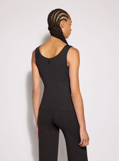 Top sportivo active con scollo a V