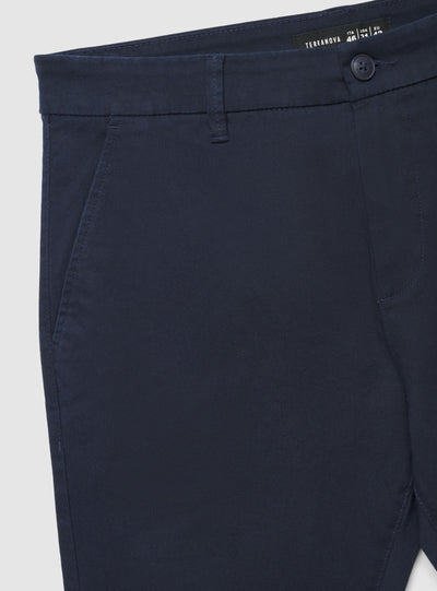 Pantaloni chino regular a tinta unita