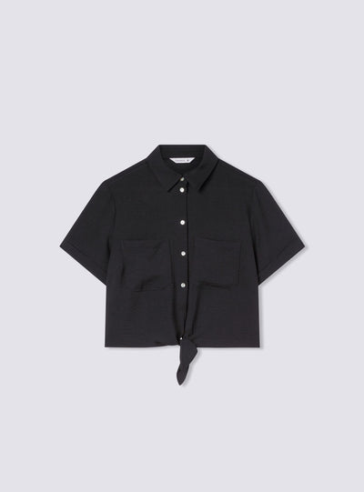Camicia crop con nodo