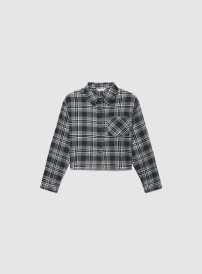 Camicia crop a quadri