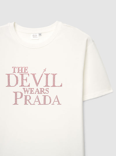 T-shirt ampia con stampa lettering