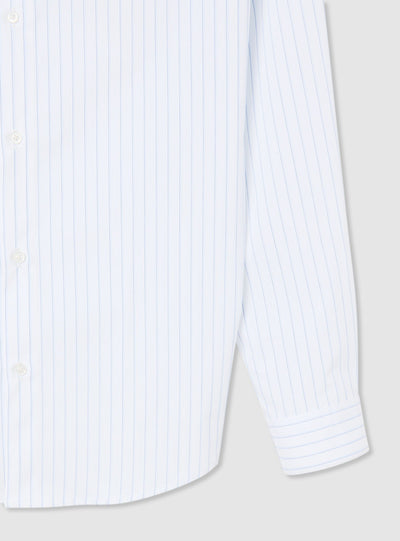 Camicia a righe in popeline stretch