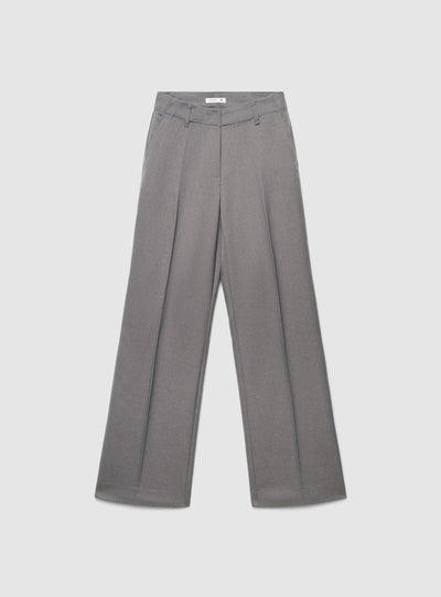 Pantaloni maxi wide leg a tinta unita