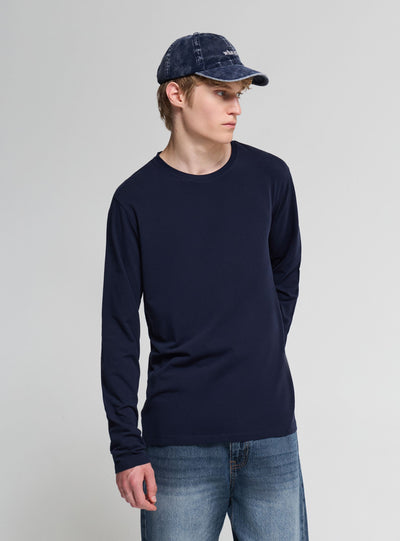 T-shirt manica lunga a tinta unita