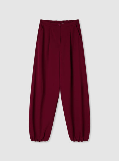 Solid colour balloon trousers