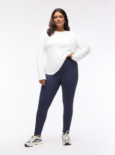 Leggings lunghi a tinta unita