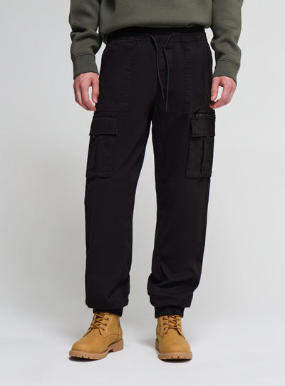 Pantaloni cargo con coulisse e tasche