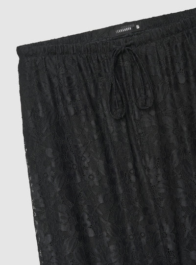 Pantaloni harem in pizzo con coulisse