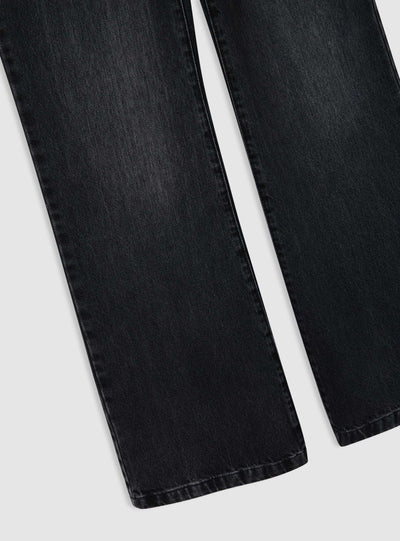 Jeans bootcut a tinta unita