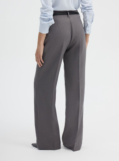 Pantaloni maxi wide leg a tinta unita