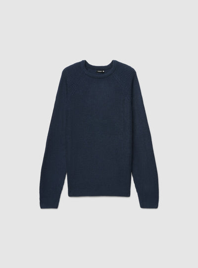 Maglia girocollo a costa inglese