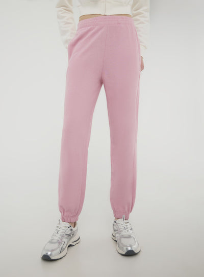 Pantaloni della tuta a vita alta con polsini