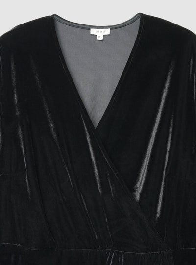 Robe portefeuille en velours