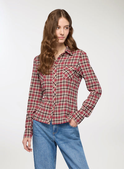Camicia a quadri con taschini
