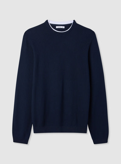 Maglia girocollo a punto mosso