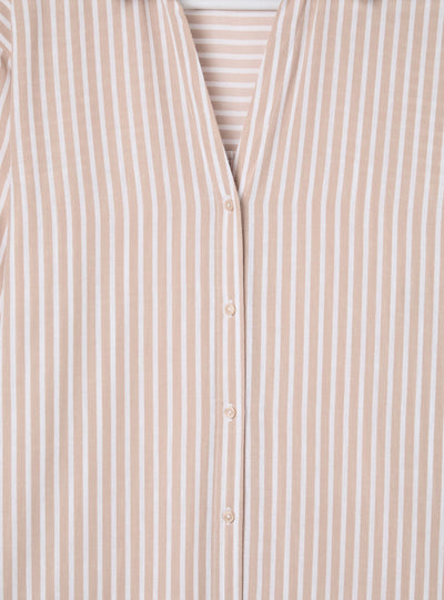 Camicia over a righe tessuto leggero