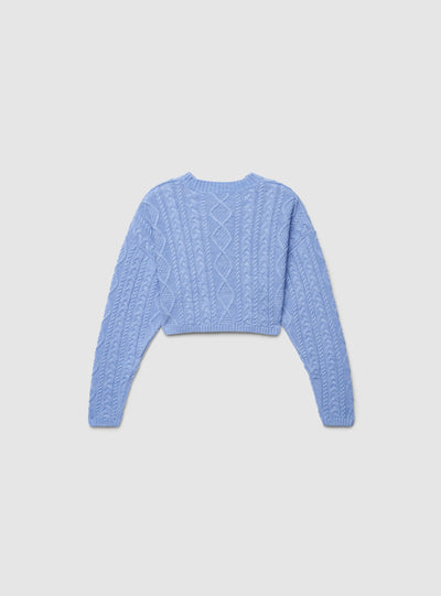 Maglia crop ampia a trecce