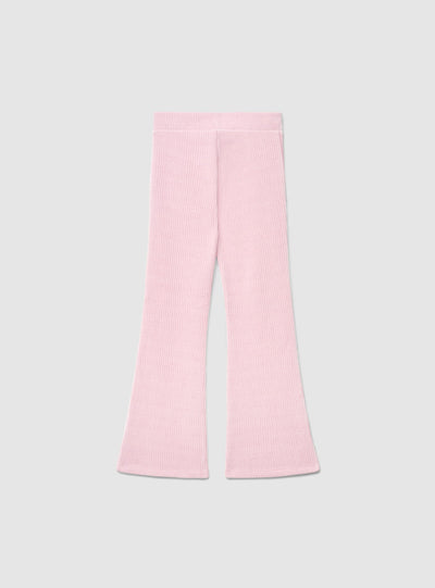 Leggings lunghi a coste a zampa
